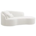 Ver imagem 1 de Divã Recamier Curvo Sala de Estar Recepção Inglaterra 150cm Lado Direito Bouclé