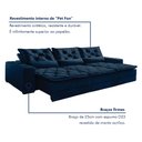 Ver mais imagens de Sofá Reclinável 5 Lugares 320cm Dallas Veludo Azul Marinho