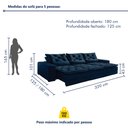 Ver imagem 3 de Sofá Reclinável 5 Lugares 320cm Dallas 