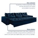 Ver imagem 7 de Sofá Reclinável 5 Lugares 320cm Dallas Veludo Azul Marinho