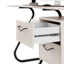 Ver imagem 5 de Mesa Office Steel 2 Gavetas Off White para Escritório e Home Office com Design Moderno