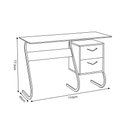 Ver imagem 4 de Mesa Office Steel 2 Gavetas Off White para Escritório e Home Office com Design Moderno