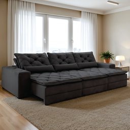 Sofá Reclinável 5 Lugares 320cm Dallas - 1 Sofá Reclinável 5 Lugares 320cm Dallas - 1