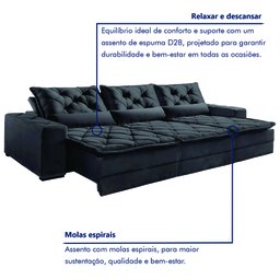 Sofá Reclinável 5 Lugares 320cm Dallas  - 7