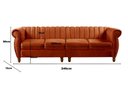 Ver imagem 3 de Sofá Realeza 4 Lugares Cor:veludo Terracota 400