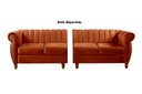 Ver imagem 4 de Sofá Realeza 4 Lugares Cor:veludo Terracota 400