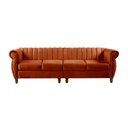Ver imagem 1 de Sofá Realeza 4 Lugares Cor:veludo Terracota 400