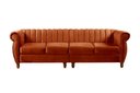 Ver imagem 1 de Sofá Realeza 4 Lugares Cor:veludo Terracota 400