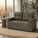 Ver imagem 7 de Sofá Cama 2 Lugares Casal 1,60 Mts Chenile Tiffany Matrix Cor:chenile Prince Marrom