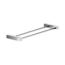 Ver imagem 1 de Toalheiro Duplo para Banheiro Escovado Troia Grego Metal 30cm