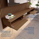 Ver imagem 4 de Painel Ripado para TV até 85 Polegadas 100% MDF 230,5CMX250CM Nicho Aloe Marrom Cedro Espresso Móveis
