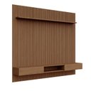 Ver imagem 2 de Painel Ripado para TV até 85 Polegadas 100% MDF 230,5CMX250CM Nicho Aloe Marrom Cedro Espresso Móveis