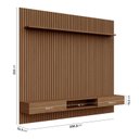 Ver imagem 3 de Painel  para TV até 85 Polegadas 100% MDF Ripado com Nicho 230x250cm Aloe CabeCasa MadeiraOriginals