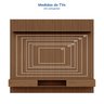 Painel  para TV até 85 Polegadas 100% MDF Ripado com Nicho 230x250cm Aloe CabeCasa MadeiraOriginals - 5