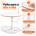 Ver imagem 3 de Mesa de Jantar Redonda Saarinen Basic 90cm Branca Design Moderno