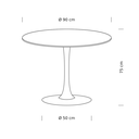 Ver mais imagens de Mesa de Jantar Redonda Saarinen Basic 90cm Branca Design Moderno