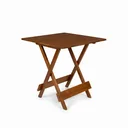 Ver imagem 5 de Kit 5 Mesas Dobráveis 70x70cm em MDF Mel Marrom