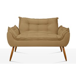 Kit Namoradeira Opala + 2 Poltronas para Sala Balaqui Decor Cor:capuccino - 7