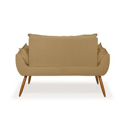 Kit Namoradeira Opala + 2 Poltronas para Sala Balaqui Decor Cor:capuccino - 9