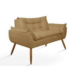 Kit Namoradeira Opala + 2 Poltronas para Sala Balaqui Decor Cor:capuccino - 8