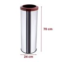 Ver imagem 2 de Lixeira Inox Aro Esmaltado 30 Litros Área Gourmet Cozinha Banheiro - Marrom