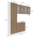 Ver imagem 2 de Lavanderia Modulada Kappesberg Celeste 4 Peças Branco/nogueira 210cm