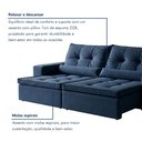 Ver imagem 6 de Sofá Reclinável 4 Lugares 290cm Enzo Veludo Azul Marinho
