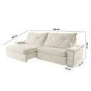 Ver imagem 6 de Sofá Apollo Linho 02 Módulos 100 Cm B25cm Meu Sofá Online A302 Linho Branco