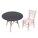 Ver imagem 1 de Kit Mesa Infantil Eames Preto 60cm + 1 Cadeira Tiffany Infantil Rosa