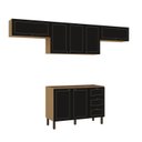 Ver imagem 7 de Cozinha Modulada 4 Peças 3 Aéreos e 1 Balcão Conecta Frise Yescasa Cinamomo/Preto