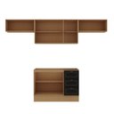 Ver imagem 5 de Cozinha Modulada 4 Peças 3 Aéreos e 1 Balcão Conecta Frise Yescasa Cinamomo/Preto
