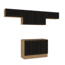 Ver imagem 3 de Cozinha Modulada 4 Peças 3 Aéreos e 1 Balcão Conecta Frise Yescasa Cinamomo/Preto