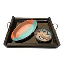 Ver imagem 1 de Bandeja Rustica Travessa Vai Ao Forno 25x13,5 e Bowl Servir Pracaza