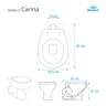 Assento Sanitario Poliester com Amortecedor Carina Silver (Cinza Claro) para Vaso Ideal Standard - 2