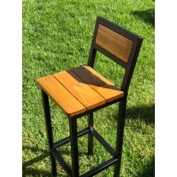 Banqueta Alta Em Madeira Industrial Cozinha Balcão Preto 95Cm - 8