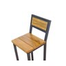Banqueta Alta Em Madeira Industrial Cozinha Balcão Preto 95Cm - 1