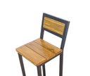 Ver imagem 1 de Banqueta Alta Em Madeira Industrial Cozinha Balcão Preto 95Cm