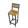 Banqueta Alta Em Madeira Industrial Cozinha Balcão Preto 95Cm - 5