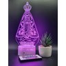 Luminária Nossa Senhora Aparecida - Led 3d Abajur de Mesa Atelie Madeira - 2