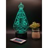 Luminária Nossa Senhora Aparecida - Led 3d Abajur de Mesa Atelie Madeira - 3