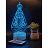 Luminária Nossa Senhora Aparecida - Led 3d Abajur de Mesa Atelie Madeira - 4