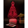 Luminária Nossa Senhora Aparecida - Led 3d Abajur de Mesa Atelie Madeira - 10