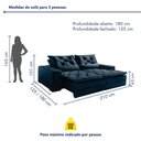 Ver imagem 3 de Sofá Reclinável 3 Lugares 210Cm Dallas