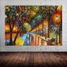Quadro Pintura Tela Cidade Paisagem Urbana 2043: 80cm (A) x 120cm (L) - 1