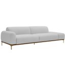 Ver imagem 1 de Sofá Living Unne 3 Lugares 210cm Terminal Esquerdo Bouclé Cinza Claro - Nexta Casa