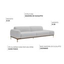 Ver imagem 3 de Sofá Living Unne 3 Lugares 210cm Terminal Esquerdo Bouclé Cinza Claro - Nexta Casa