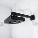 Ver imagem 2 de Chuveiro Ducha Limpeza Automática Quadrado Preto Fosco Articulável Solar ou Gás Metal Luxo