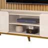 Painel Trento 250x240cm com Bancada Cher para Tv até 65 Polegadas Off White Cedro Dj Móveis - 2