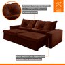 Sofá Reclinável 3 Lugares 210cm Trento Montana Estofados - 8