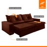 Sofá Reclinável 3 Lugares 210cm Trento Montana Estofados - 6